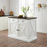 Gracie Oaks Zantos Solid Wood Kitchen Island | Wayfair